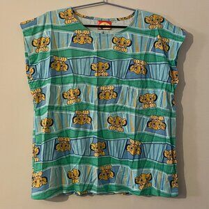 NWT XL Lion King Simba Print Sleeveless Disney T-shirt